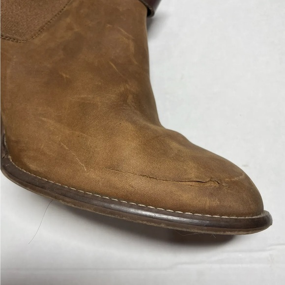 Preloved Madewell leather Lonny Boots Distressed Leather Sz 8 brown A0550 $238 - Picture 9 of 9